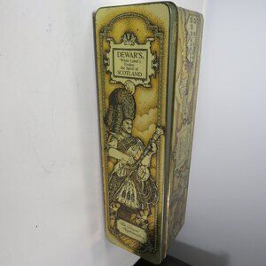 VTG Dewar's White Label Stamped Metal Scotch Metal Tin RUST Irish Bag pipes